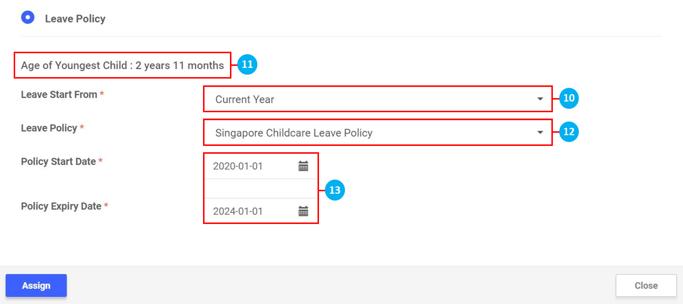 SG 6.9 How to assign children for Childcare Leave? HerdHR